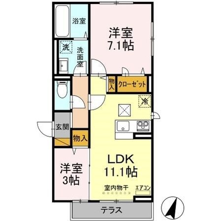 トリシアひがし野の物件間取画像